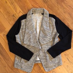 Lightweight black and tweed blazer